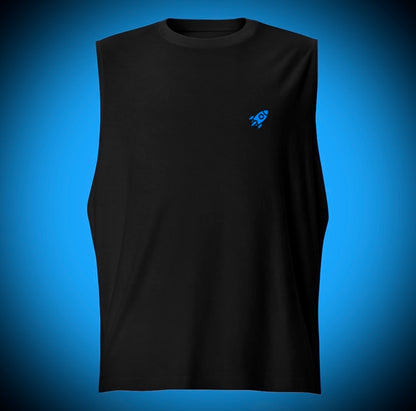 🚀 ROCKET LOGO - Premium Muscle Vest With Poster