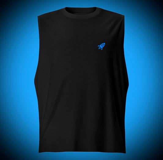 🚀 ROCKET LOGO - Premium Muscle Vest Without Poster