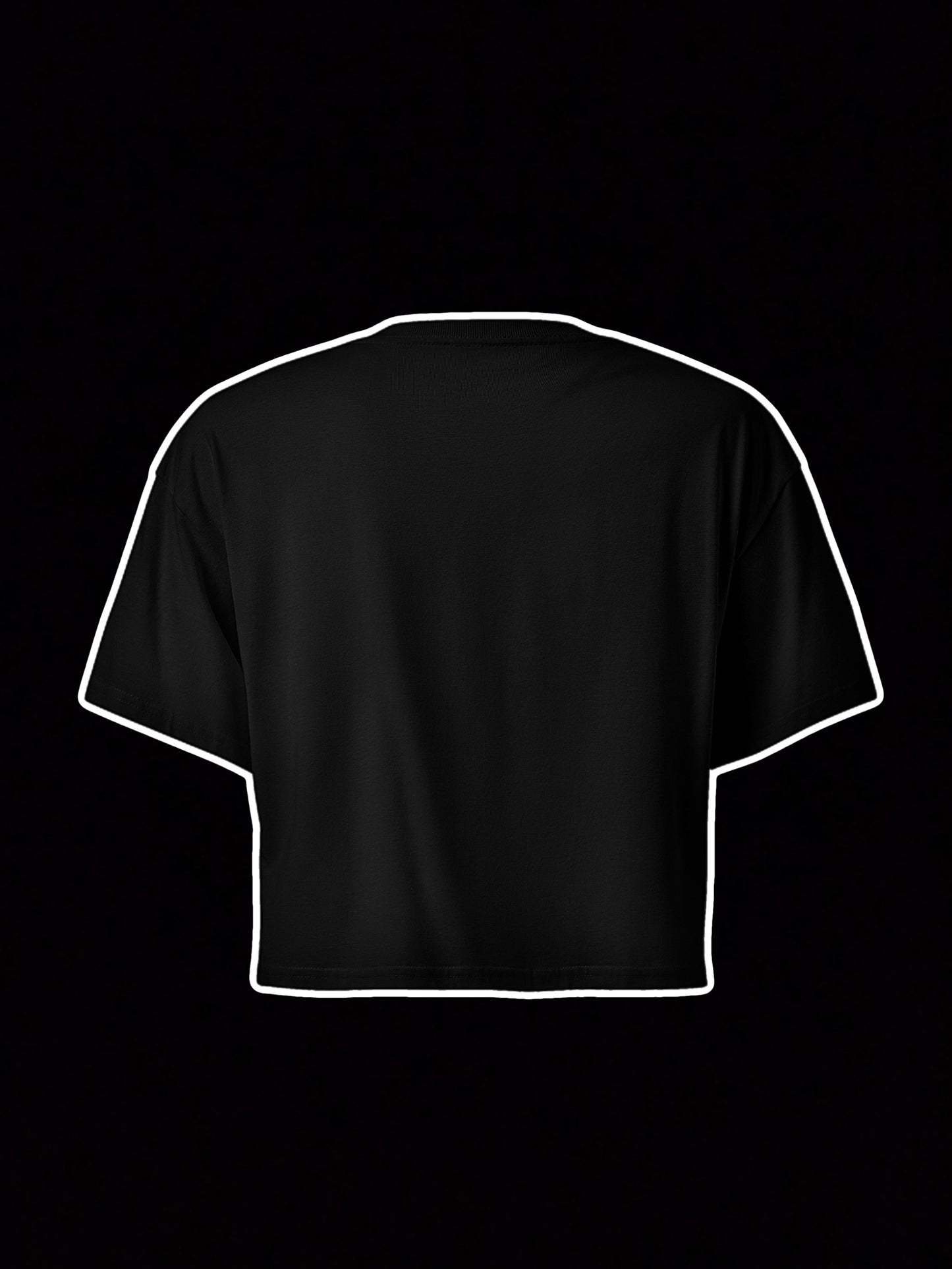 🚀 ROCKET LOGO - Premium Embroidered Crop Tee