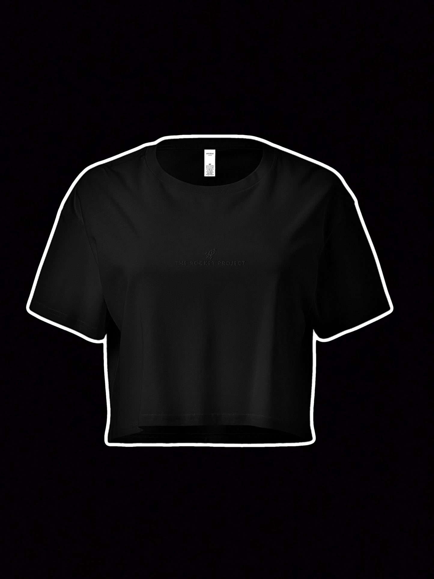 🚀 THE ROCKET PROJECT - Premium Embroidered Crop Tee