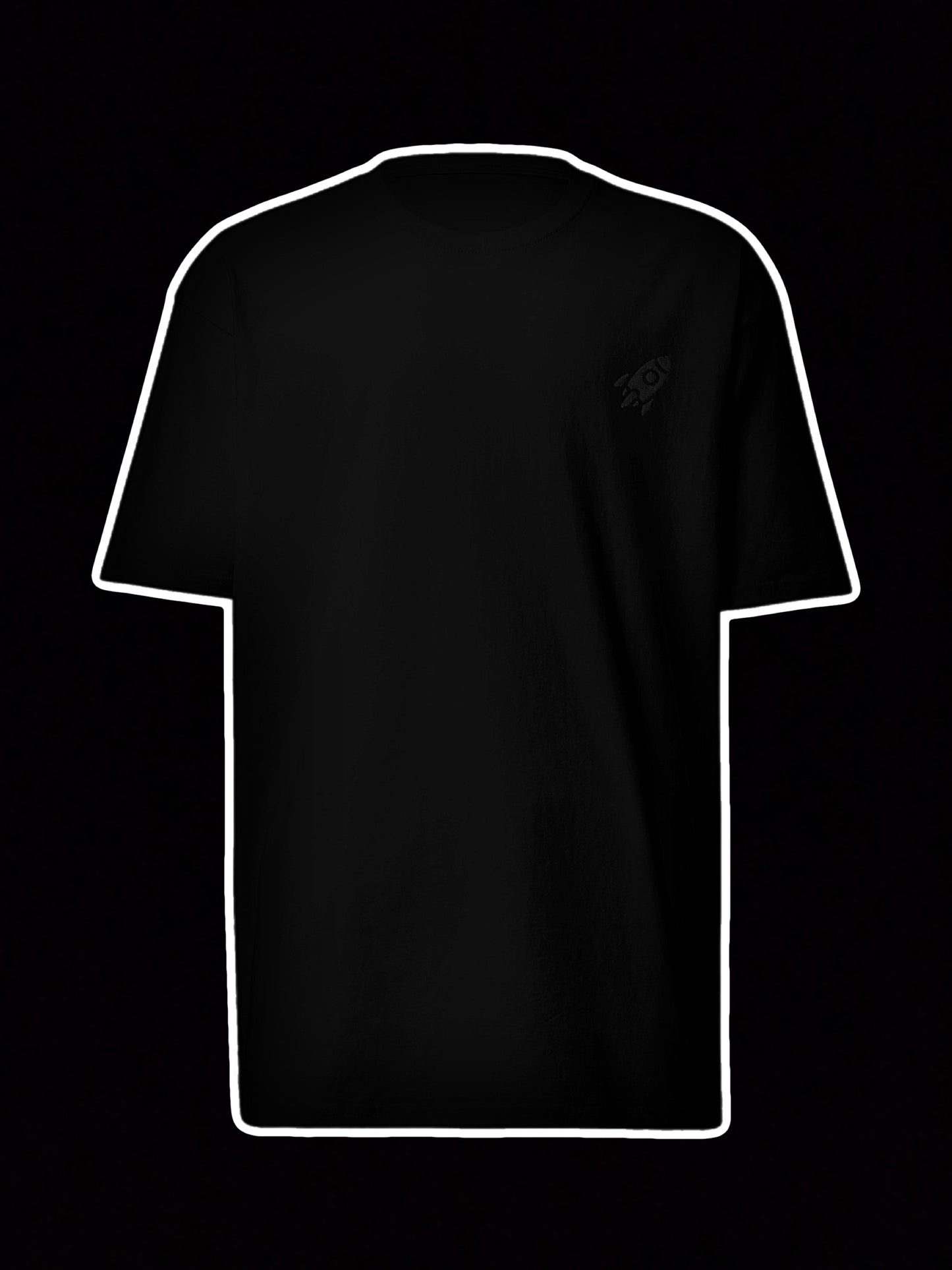 🚀 Rocket Logo - Premium Heavyweight Embroidered Tee Without Poster
