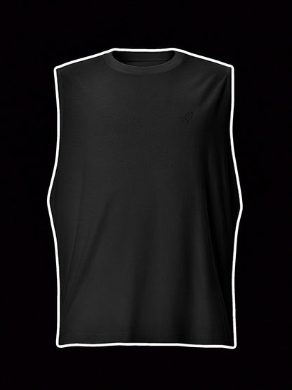 🚀 ROCKET LOGO - Premium Embroidered Muscle Vest Without Poster