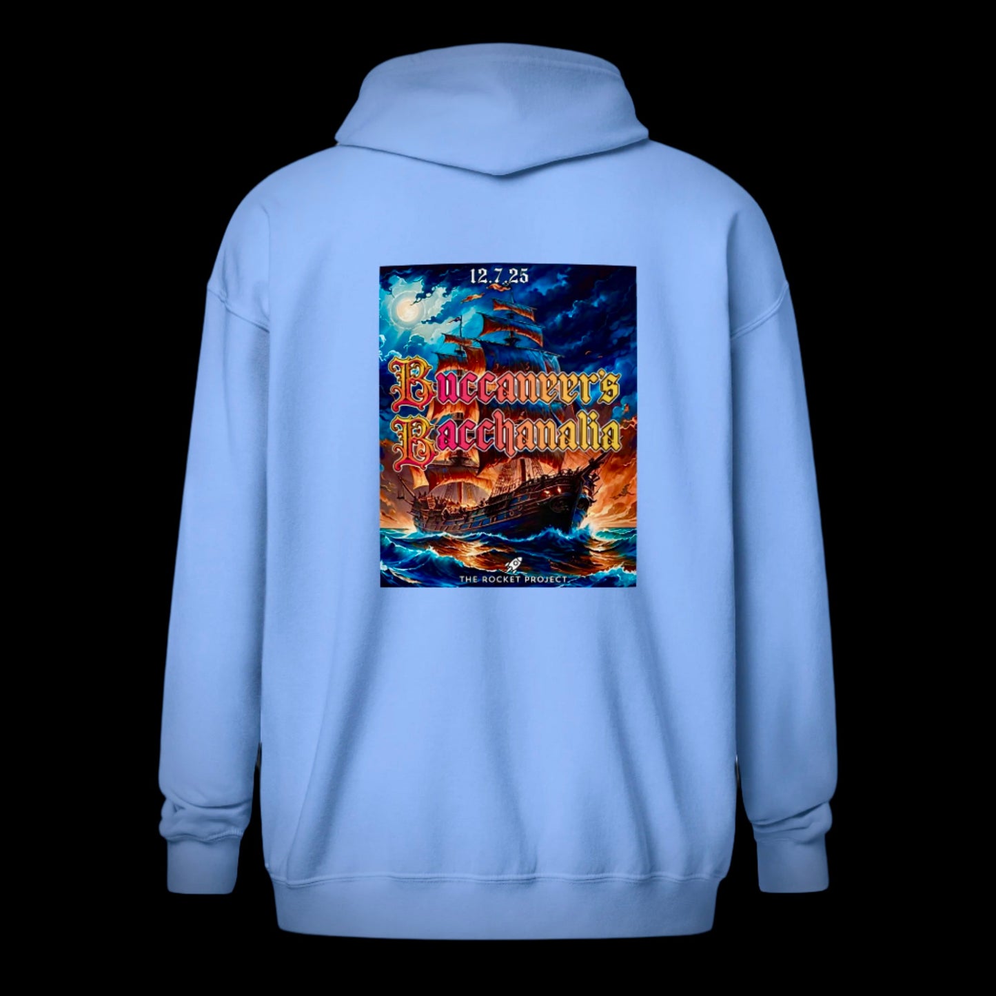 🚀 ROCKET LOGO - Premium Heavyweight Zip Hoodie With Poster