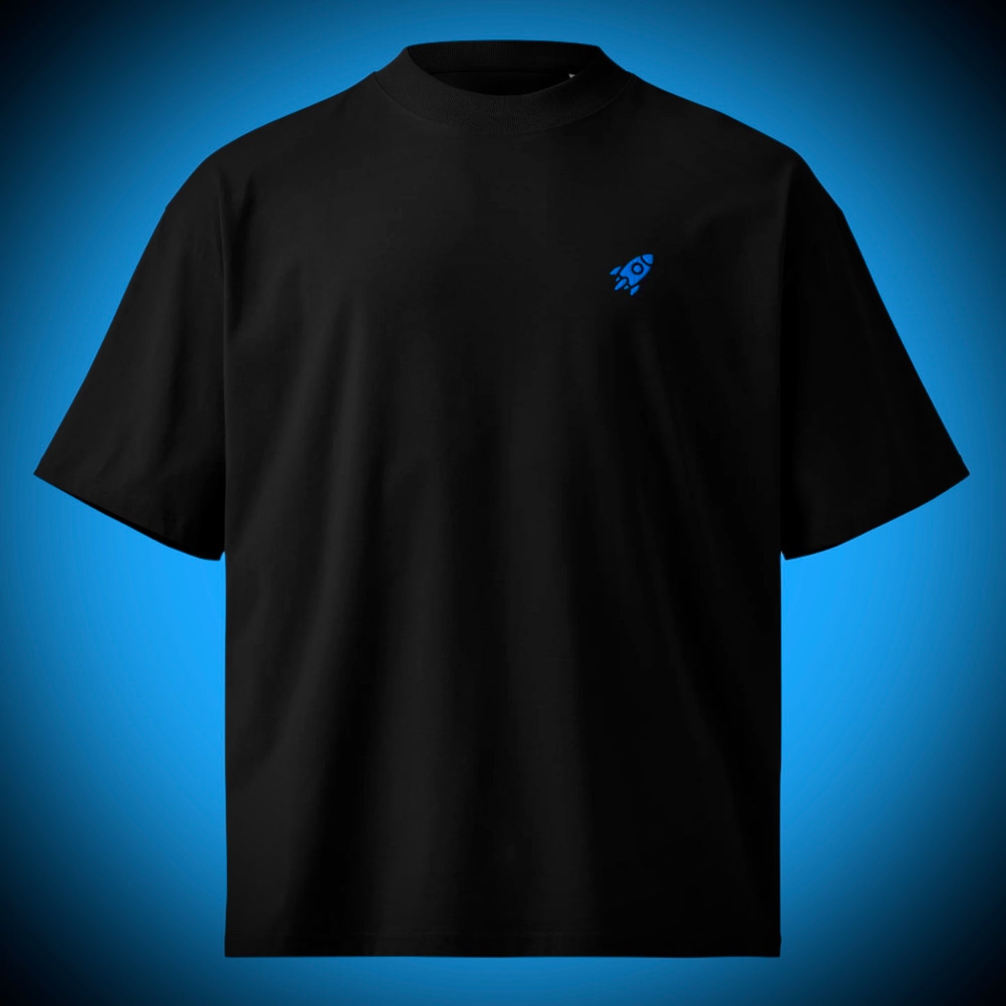 🚀 ROCKET LOGO - Premium Oversized Heavyweight Embroidered Tee Without Poster