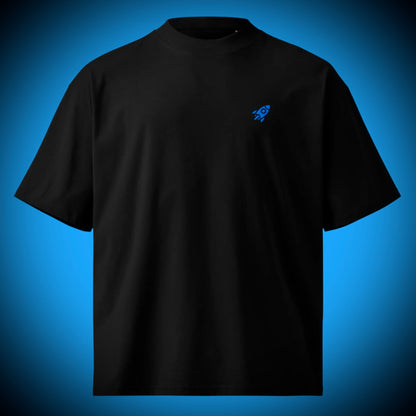 🚀 ROCKET LOGO - Premium Oversized Heavyweight Embroidered Tee Without Poster