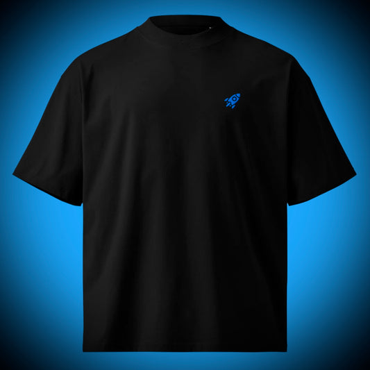 🚀 ROCKET LOGO - Premium Oversized Heavyweight Embroidered Tee Without Poster