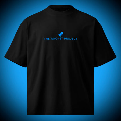 🚀 THE ROCKET PROJECT LOGO - Premium Oversized Heavyweight Tee