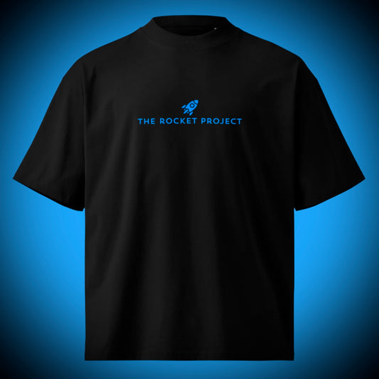 🚀 THE ROCKET PROJECT LOGO - Premium Oversized Heavyweight Tee